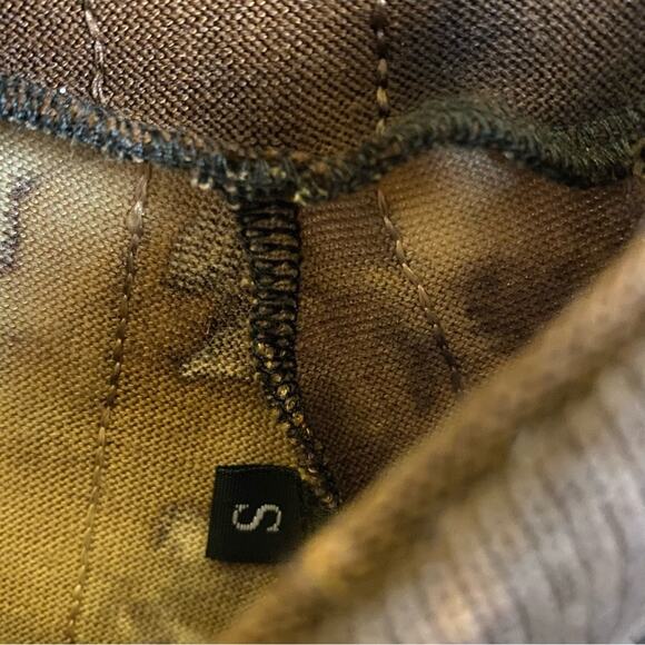 Hippie Boho Festival Brown Floral Tie Dye Pull On Knit Flare Pants Size Small - Picture 4 of 7